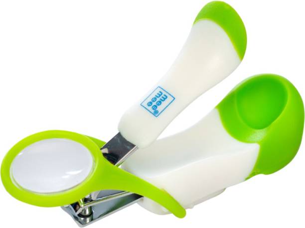 MeeMee Gentle Nail Clipper with Magnifier (White/Green)