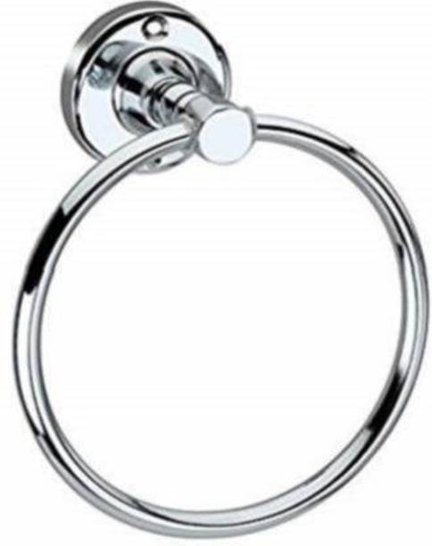 iSTAR Stainless Steel Towel Ring for Bathroom/Wash Basin/Napkin-Towel Hanger/Bathroom Accessories (Chrome-Round) - Set of 1 SILVER Towel Holder (Stainless Steel) Silver Towel Holder