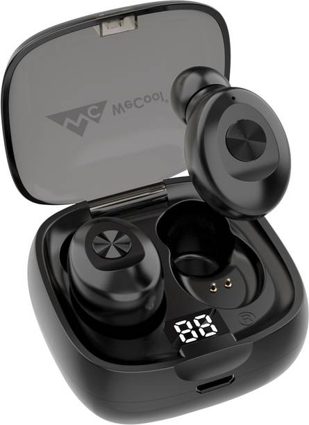 Top Headset Under 1000 cheap price 5stars Flipkart in India 43 WeCool Moonwalk M1 Bluetooth Earbuds with 20 hours play time and Digital Display Charging Case, Bluetooth headset with Mic, Bluetooth Headphones (M1v2) Bluetooth Headset