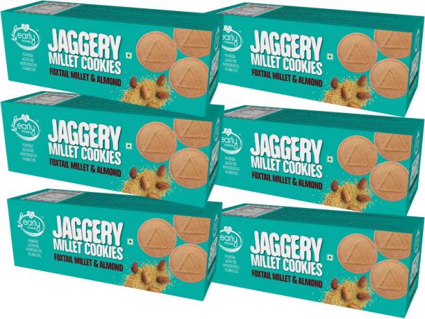 Early Foods Pack of 6 - Foxtail Millet & Almond Jaggery Cookies Cookies