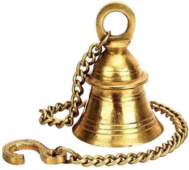 UAPAN Brass Bell with Chain Brass Pooja Bell