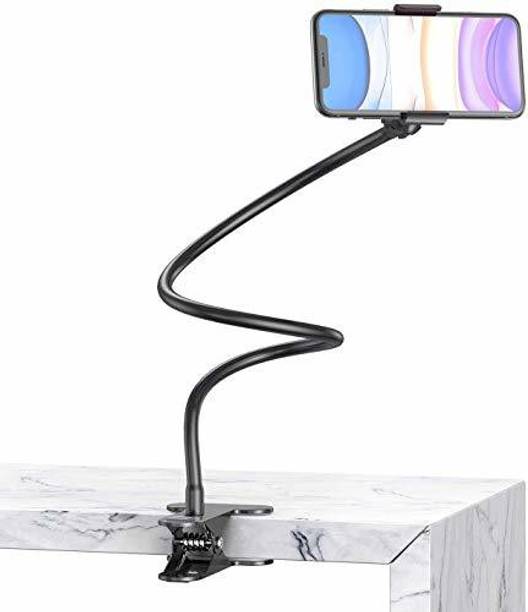 KXXO Flexible Mobile Stand Holder Metal Built -for Video Table Online Class Home Office Gift Desktop Heavy Duty Foldable Lazy Bracket Clip Mount…
