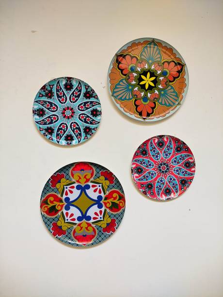 LIMRA home decorative wall pates ,set of 4 plates ,Round shape