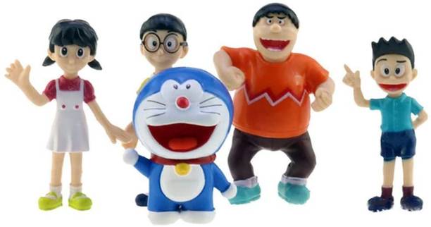 The Simplifiers Doraemon Nobita Nobi Honekawa Suneo Minamoto Shizuka Big G Anime Statue Model 5 PCS/Set PVC Doll