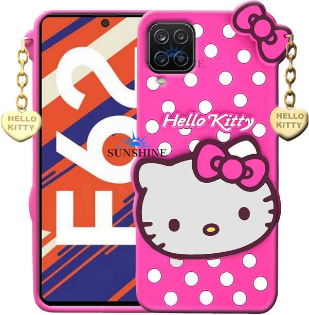 SUNSHINE Back Cover for Samsung Galaxy F62 - Hello Kitty Case | 3D Cute Doll | Soft Girl Back Cover with Pendant