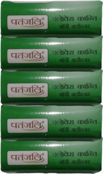PATANJALI Aloevera Kanti Body Cleanser Soap - (Pack of 5) - (Total 750gm, Each 150gm)