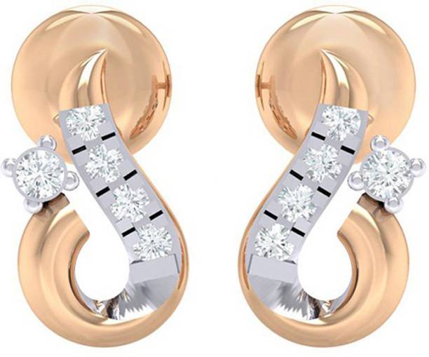 diamtrendz jewels ER-RG-16 Rose Gold 18kt Diamond Stud Earring