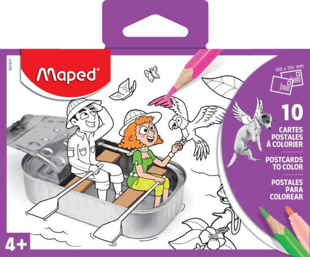 Maped Postcards to Color Sketch Pad
