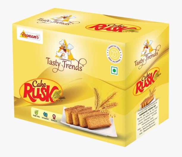 tasty trends CAKE RUSK - PACK OF 3 - 975 Grams VANILLA flavored Cake Rusk