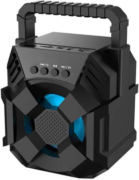kluzie TOP SELLING WS-01 Super Bass Portable Wireless sub woofer Sound Box system Multimidea Speaker Led Light mini Home theatre AUX supported Carry Handle Speaker FM Radio USB, Micro SD Card Reader 10 W Bluetooth Speaker