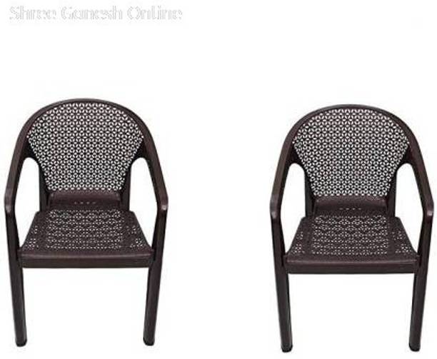 Patio 59 x 58 x 93 cm Indoor & Outdoor Chairs Weatherproof & Stackable Garden Home & Party Duramax Queen High Back Plastic Armrest Dining Sturdy & Durable White