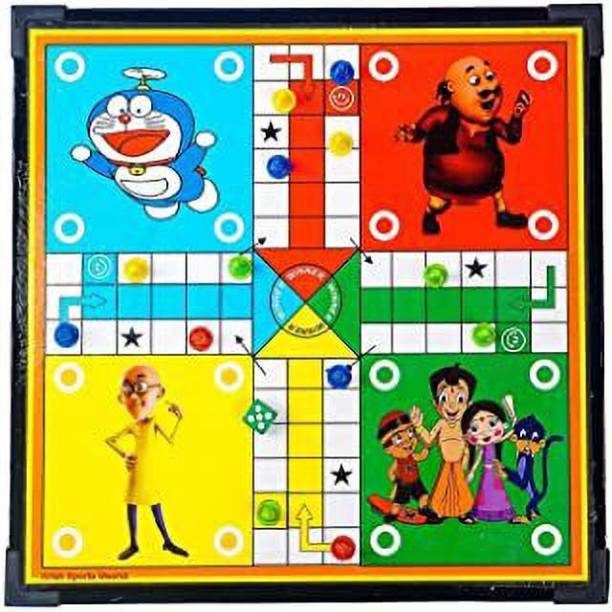 Pritigroup Ludo & Snake Ladder Wooden Board 12-12.15 Party & Fun Games Board Game 1 cm Surfing Board