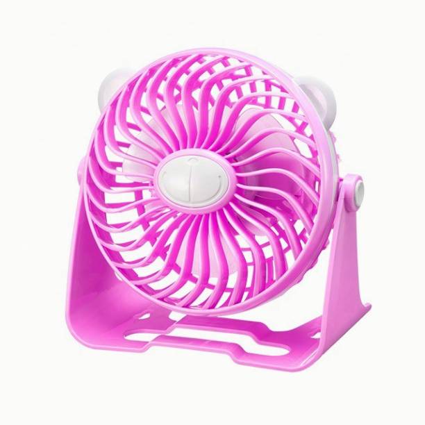JK Sales 360 degrees Quality Fan , Cooling Portable Fan Mini Operated Desk 3 Mode Speed 55 mm 4 Blade Table Fan