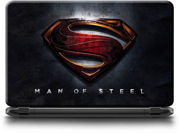 WALLPIK Superman - Man of Steel - Super Hero - Logo- Laptop Skin - Decal - Sticker - Fit For All Brands and Models - WP1021(14-inch) Vinyl Laptop Decal 14