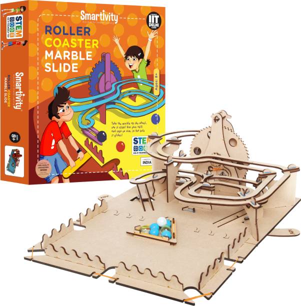 Smartivity Roller Coaster Marble Slide STEM DIY Fun Toys, Educational Construction based Activity Game for Kids 8 to 14, Gifts for Boys & Girls, Learn Science Engineering Project, Made in India