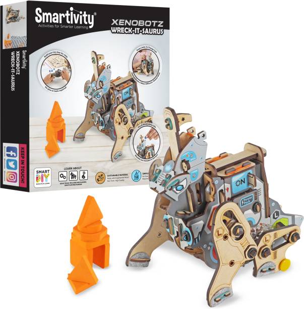 Smartivity Xenobotz Wreck It Saurus STEM DIY Toys, Educational & Construction based Activity Game for Kids 8 to 14, Gifts for Boys & Girls, Learn Science Engineering Project, Made in India