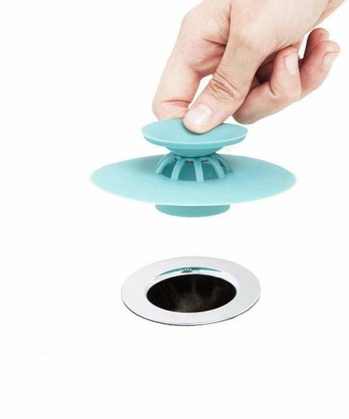 DEE Sons 2-in-1 Silicone Sewer Sink Sealer Cover Drainer Stopper with Hair Catcher Hair Wash Basin