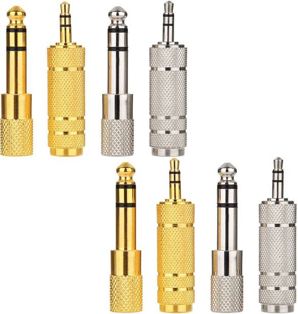 Top headset cable cheap price 5stars Flipkart in India 43 HI-PLASST 8 Pieces Headphone Adapter 6.35mm Male to 3.5mm Female and Audio Stereo Plug 3.5mm Male to 6.35mm Female 0 m Stereo Audio Cable