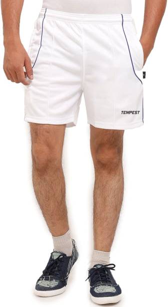 Tempest Solid Men White Regular Shorts