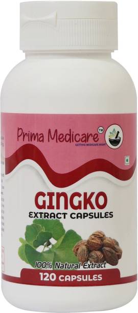 Prima Medicare Ginkgo Extract Capsules for Healthy Brain Function (120 Capsules)