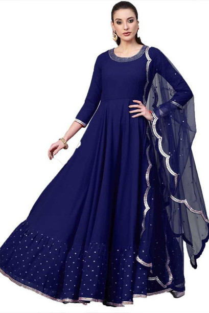 flipkart long frock suit