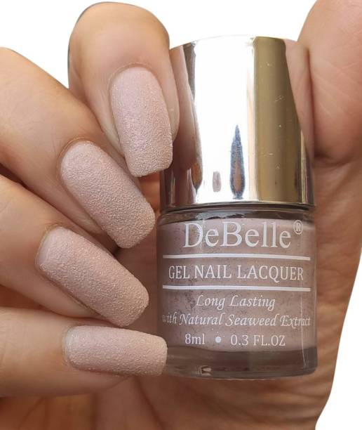 DeBelle Gel Nail Lacquer (Light Dusty Pink Glitter ; Sugar Finish) Aries