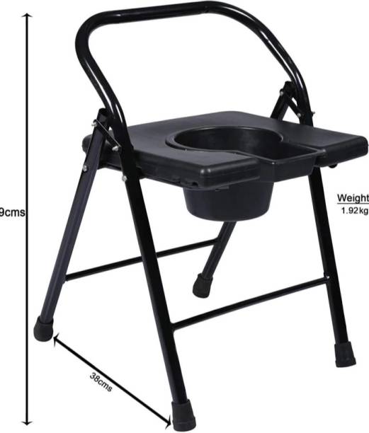 Fisherdeal Commode Chair Mini ss Commode Chair (Black)) Commode Shower Chair