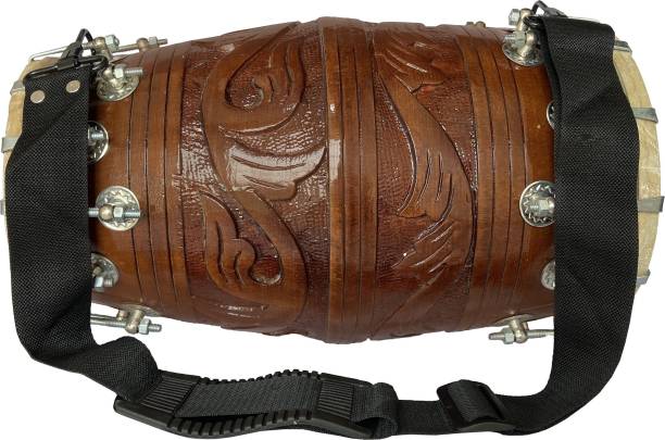 CLASSICMUSIC Brown carving 36 balt double nut and bold Nut & Bolts Dholak