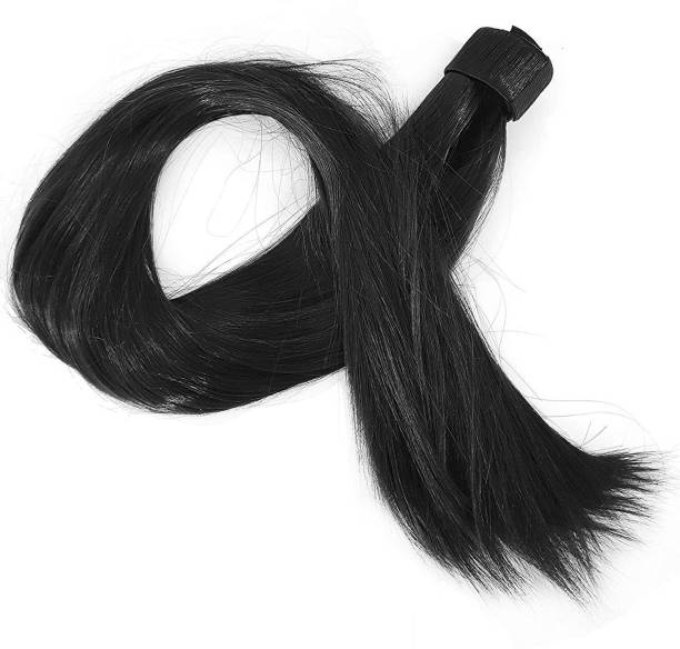 BELLA HARARO Long Straight Wrap Around Ponytail Synthetic  Extension for Women Natural Black 24 Inch-(Pack Of 1) Hair Extension