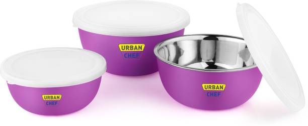 Urban Chef Flora Microwave Safe Steel Vegetable Bowl