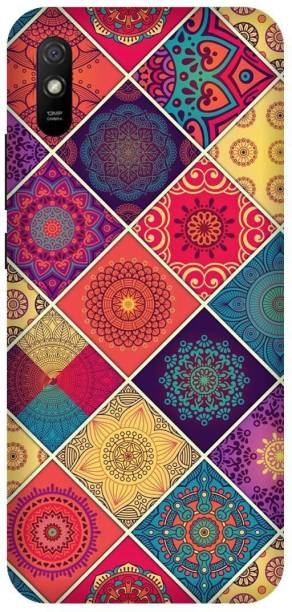 KARJUN Back Cover for Redmi 9A, Mandala -Flower Multicolour Printed Back Cover