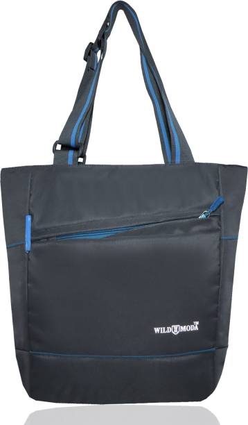Women Grey, Blue Shoulder Bag - Extra Spacious Price in India