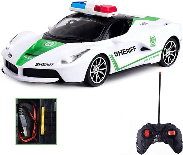 Wishkey Rechargeable Remote Control Police Car with Lig...