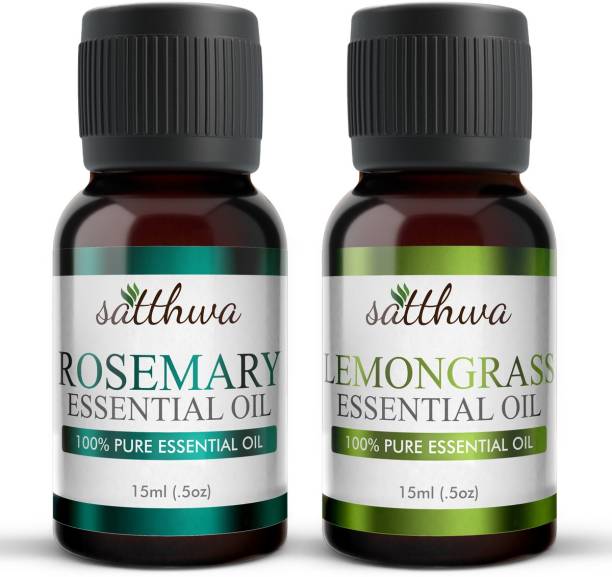 Satthwa Lemongrass Oil & Rosemary Essential oil Combo