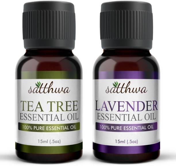 Satthwa Tea Tree Oil & Lavender Essential Oil Combo