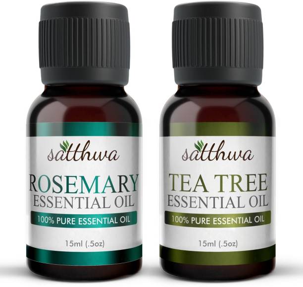 Satthwa Tea Tree Oil & Rosemary Essential Oil Combo