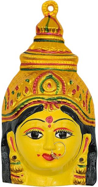 Puja N Pujari Varalakshmi Face Mask Medium (6.5 Inches) Decorative Showpiece  -  16.5 cm
