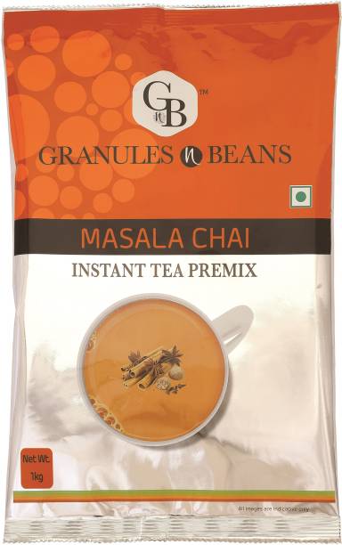 Granules and Beans Masala Tea Instant Premix |Masala Chai Instant Premix | Bulk Pack of 1 Kg, Instant Chai for Immunity & Freshness Spices Instant Tea Pouch