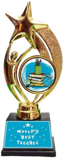 Tuelip Trophy Gift for World's Best Teacher Trophy