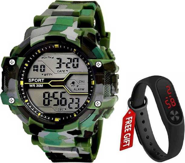 Trex CH012+M2 Water&Shock Resistance Alarm Digital Watch – For Boys