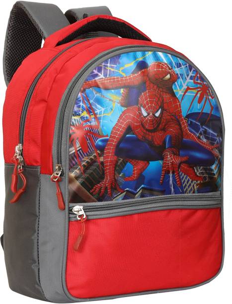 Decent Red Spider-Man 30 Liter 14 ×11 inch Pre-School 31cm For Nursery (LKG/UKG/1st std) Boys School Bag Waterproof School Bag Waterproof School Bag
