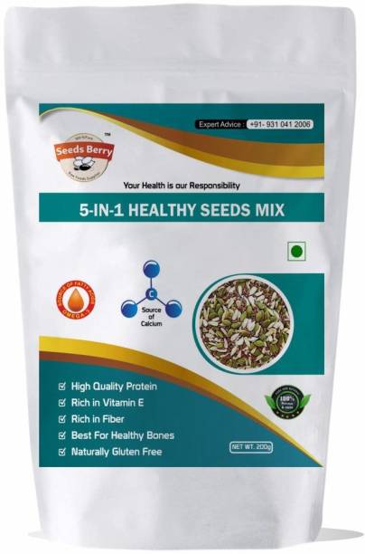 Seeds Berry 5 in 1 Healthy Seeds Mix for Weight Loss, Improved digestion, Muscle building, healthy heart with Omega