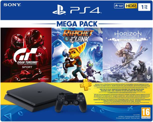 SONY cuh-2208bb0 1l 1000 GB with Gran Turismo, Ratchet and Clank and Horizon Zero Dawn