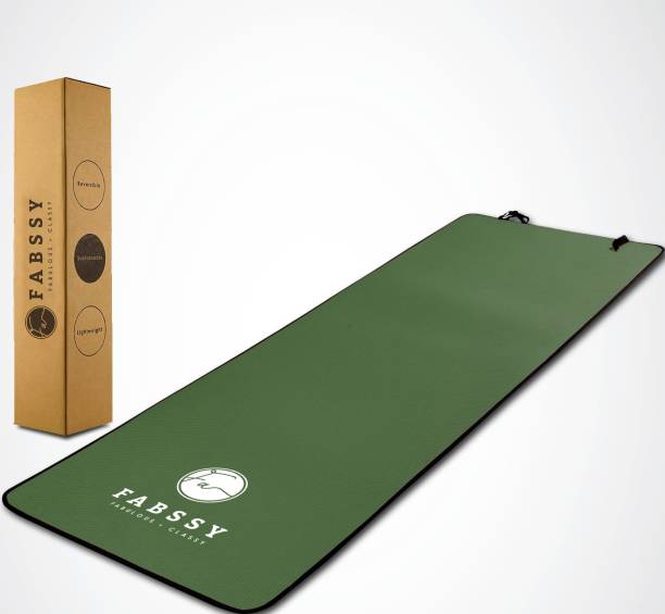 Fabssy 6mm Anti Skid EVA+TPE Tearless Yoga Mat with Transparent Bag for Men & Women Black, Green 6mm mm Yoga Mat
