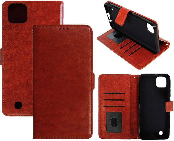 Flipkart SmartBuy Flip Cover for Realme C20, Realme C20A Leather Flip Cover