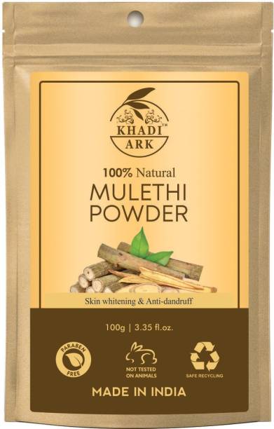 Khadi Ark 100 % Natural Mulethi Powder (Licorice Face Pack) for Natural skin Lightening & Brightening