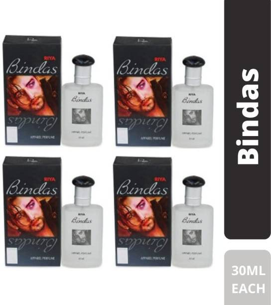 RIYA Bindas Black Perfume 30ML Each (Pack of 4) Eau de Parfum  -  120 ml
