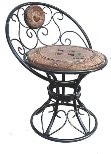 Smarts collection Wood & Wrought Iron Decorative Small Mooda Chairs for Kids Solid Wood Side Table