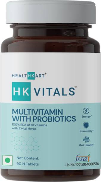 HEALTHKART HK Vitals Multivitamin with Probiotics, Supports Immunity and Gut health