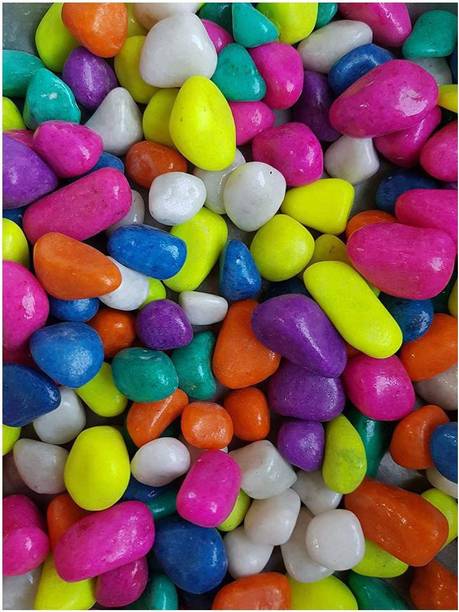 AFAST Multicolor Pabbles/Stone For Garden, Plants, Aquarium & Home Decor Marble Unplanted Substrate